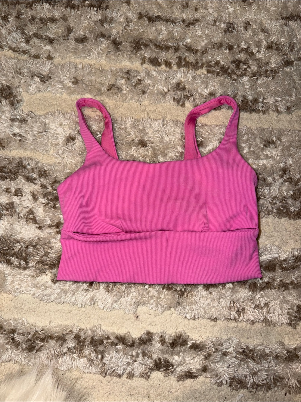 ALO Yoga Hot Pink Ribbed Bralette